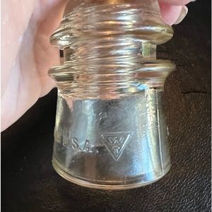 Antique glass utility pole cover